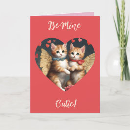 Kat valentijnskaart Cupido is van mij Schattige Va Feestdagen Kaart