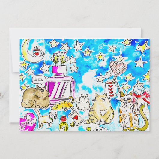 Kat Valentine Feestdagenkaart (Voorkant)