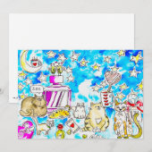 Kat Valentine Feestdagenkaart (Voorkant / Achterkant)