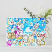 Kat Valentine Feestdagenkaart (Staand voorkant)