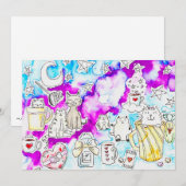 Kat Valentine Feestdagenkaart (Voorkant / Achterkant)