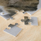Kat valt het teaser speelgoed puzzel aan (Zijkant)