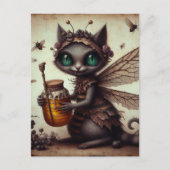 Kat Vampier Bee Fairy Briefkaart (Voorkant)