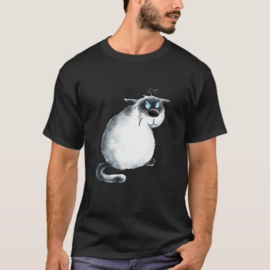 Kat van bruine siamese voor katten t-shirt (Voorkant)
