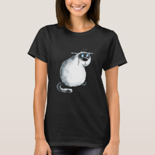 Kat van bruine siamese voor katten t-shirt