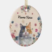 Kat van Calico (huisdier) Tricolische mantel Keramisch Ornament (Rechts)