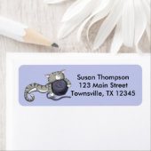 Kat van cartoon met garen etiket (Insitu)