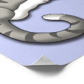 Kat van cartoon met garen poster (Hoek)