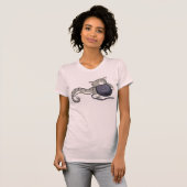 Kat van cartoon met garen t-shirt (Voorkant volledig)