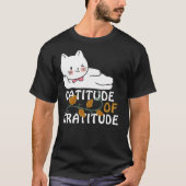Kat van dankbaarheid Thanksgiving T-shirt (Voorkant)