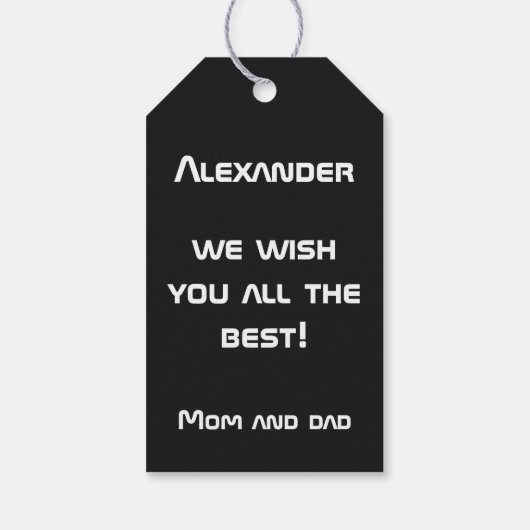 Kat van de astronaut in de ruimte cadeaulabel (Achterkant)