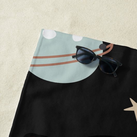 Kat van de astronaut in de ruimte strandlaken (In situ)