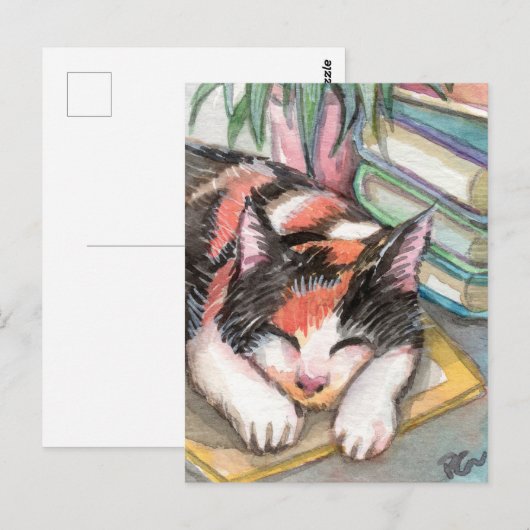 Kat van de Boeken Briefkaart (Voorkant / Achterkant)