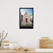 Kat van de kerk - Mykonos Poster (Keuken)