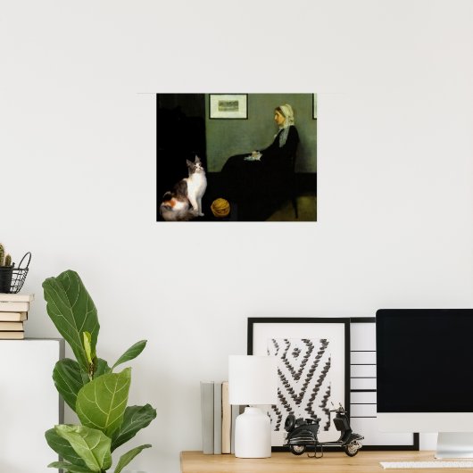 Kat van de moeder van Whistler Poster (Thuiskantoor)
