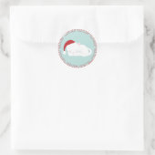 Kat van de Napping Wearing a Santa Hat Ronde Sticker (Tas)