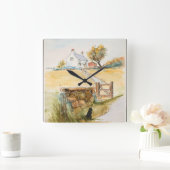 Kat van de poort vierkante klok (Huis)