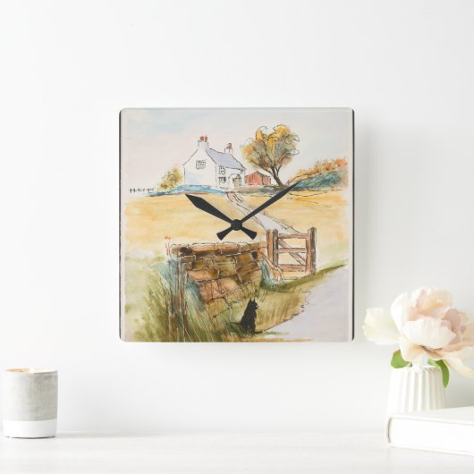 Kat van de poort vierkante klok (Huis)