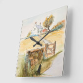 Kat van de poort vierkante klok (Hoek)