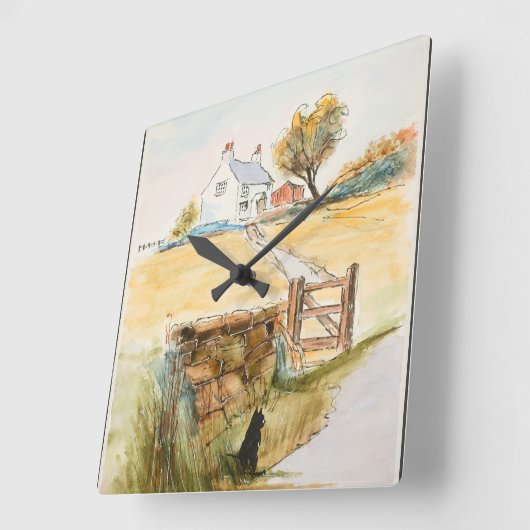 Kat van de poort vierkante klok (Hoek)