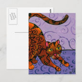 Kat van de rijstzon briefkaart (Voorkant / Achterkant)