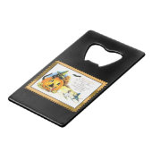 Kat van Halloween, in Jack O Lantern Creditkaart Flessenopener (Voorkant Gekanteld)