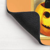 Kat van Halloween, in Jack O Lantern Muismat (Hoek)