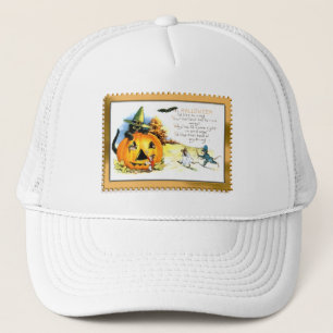 Kat van Halloween, in Jack O Lantern Trucker Pet