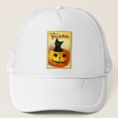 Kat van Halloween, in Jack O Lantern Trucker Pet (Voorkant)