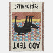 Kat van het blok, voeg tekst toe, deken (Voorkant Verticaal)