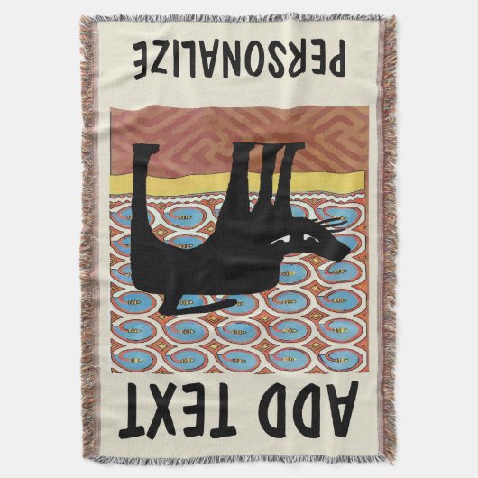 Kat van het blok, voeg tekst toe, deken (Voorkant Verticaal)