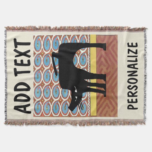 Kat van het blok, voeg tekst toe, deken (Voorkant)