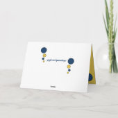 Kat van het calico krulde omhoog het in slaap goud kaart (Achterkant)