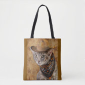 Kat van het Wilde Westen Tote Bag (Voorkant)