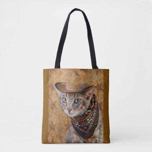 Kat van het Wilde Westen Tote Bag (Voorkant)
