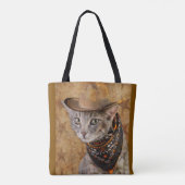 Kat van het Wilde Westen Tote Bag (Achterkant)