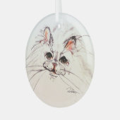 Kat van Hevener Glas Ornament (Voorkant links)