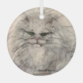 Kat van Hevener Glas Ornament (Voorkant)