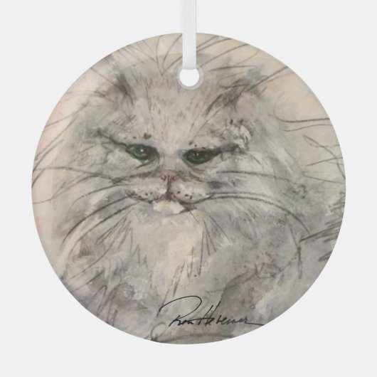 Kat van Hevener Glas Ornament (Voorkant)