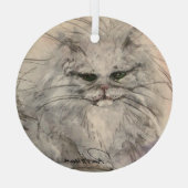 Kat van Hevener Glas Ornament (Achterkant)