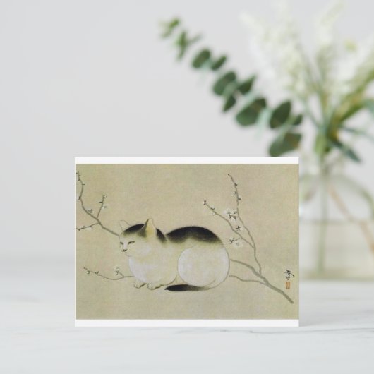 Kat van Hishida Shunso Briefkaart (Staand voorkant)