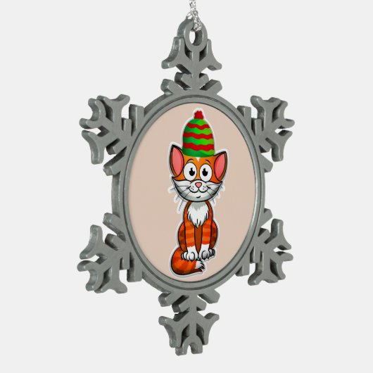 kat van kerst ornament (Links)