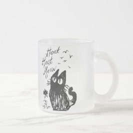 Kat van kippen (zwart) matglas koffiemok