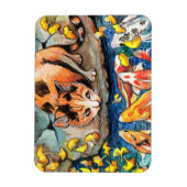 Kat van Koi Pond Magneet (Verticaal)