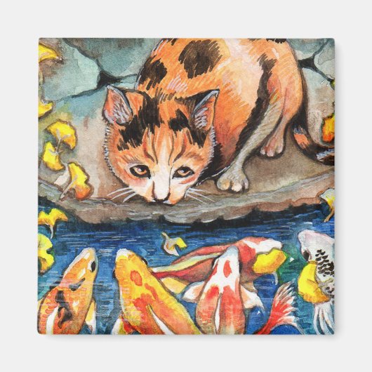 Kat van Koi Pond Magneet (Voorkant)