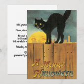  kat van Merry Halloween door Ellen Clapsaddle Pa Kaart (Voorkant / Achterkant)