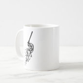 Kat van Nine Tails S&M Whip Outline Silhouette Koffiemok (Voorkant links)