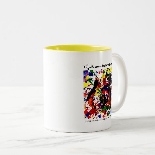 Kat van Pollock Tweekleurige Koffiemok (Voorkant rechts)