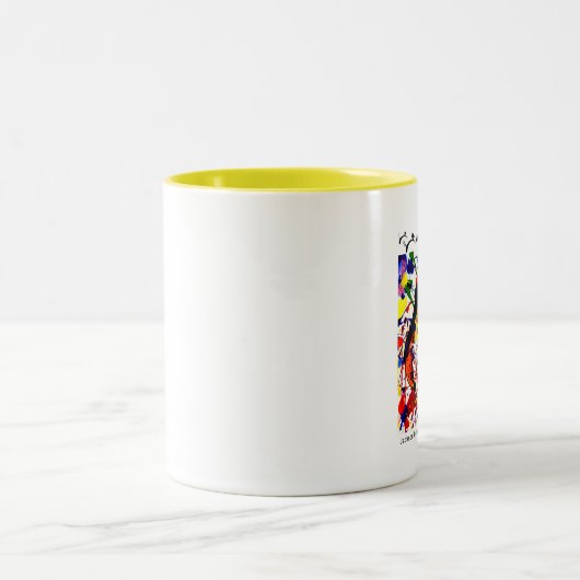 Kat van Pollock Tweekleurige Koffiemok (Center)