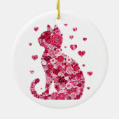 Kat van Rozen Keramisch Ornament (Achterkant)